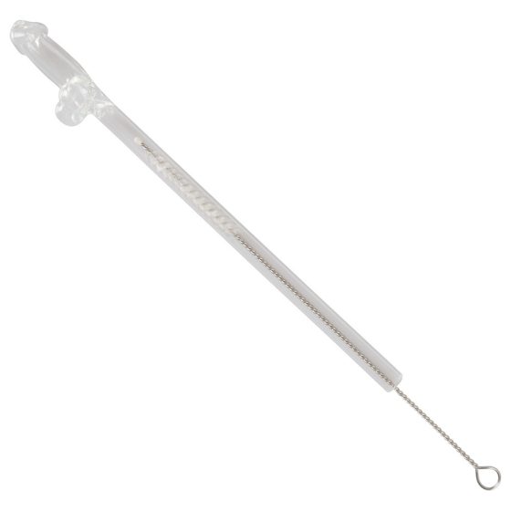 Straw Willy - Penis glass straw - translucent (4pcs)