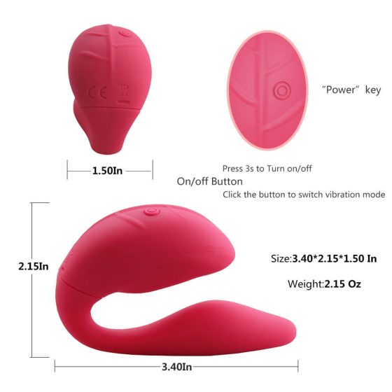 Cotoxo Cupid 2 - rechargeable, remote-controlled vibrator (red)
