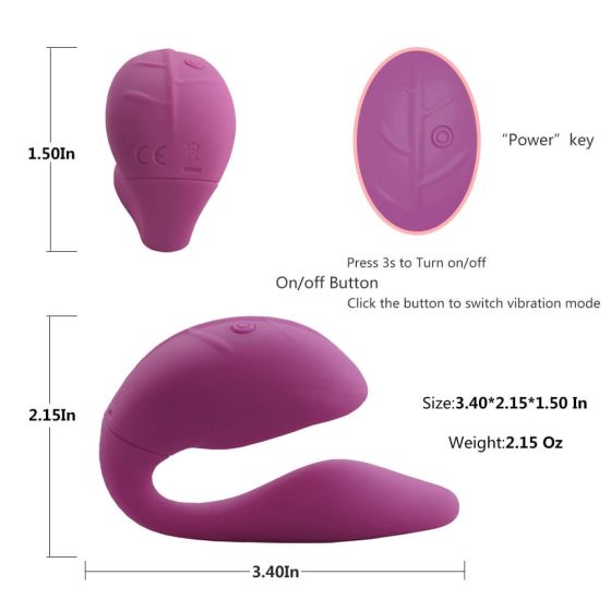 Cotoxo Cupid 2 - rechargeable, remote-controlled vibrator (viola)