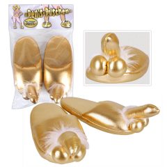 Gold slippers - with penis