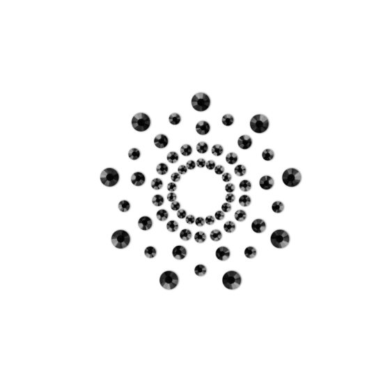 Sparkling diamonds bud sticker (black)