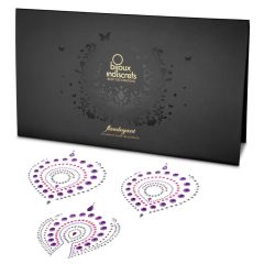   Sparkling diamonds intimate jewellery set - 3 pieces (pink-purple)