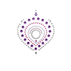   Sparkling diamonds intimate jewellery set - 3 pieces (pink-purple)