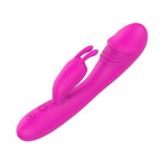   Lonely - rechargeable bunny clitoral vibrator with acorn (pink)