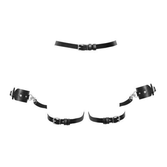 ZADO - Leather strap, variable tie set (black)