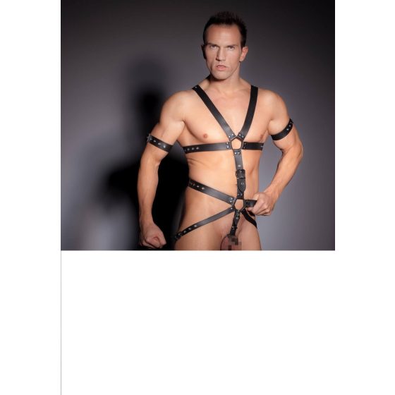 Strappy, leather body harness body - for men