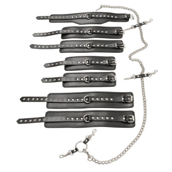 ZADO - Genuine leather complete binding clamp set (black)