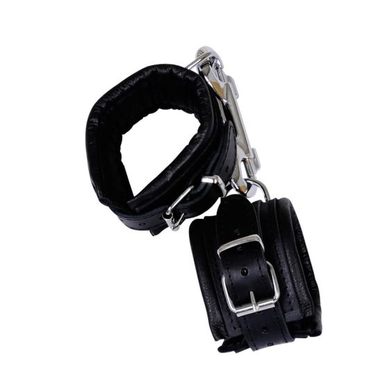Black wrist cuffs - leather