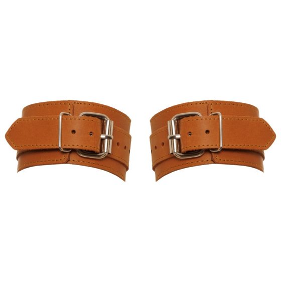 ZADO - Leather wrist cuffs (brown)