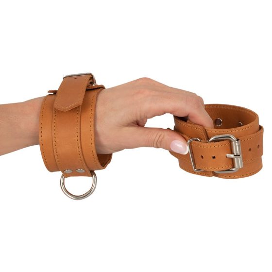 ZADO - Leather wrist cuffs (brown)