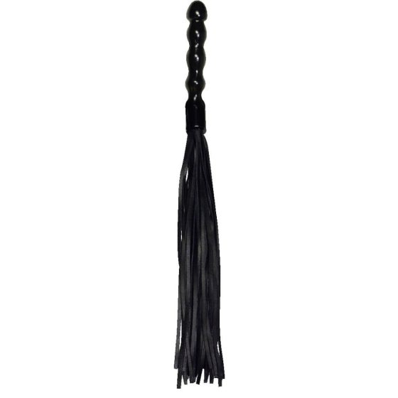 ZADO - leather whip with wavy handle (black)