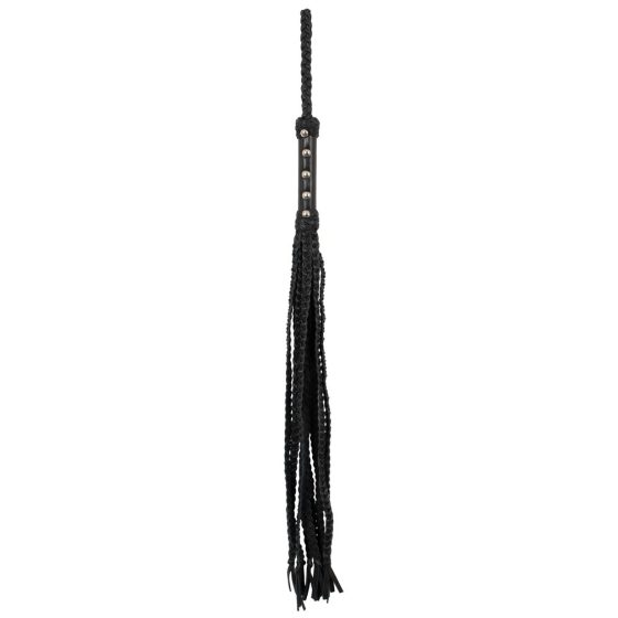 ZADO - 9 strand genuine leather braided whip (black)