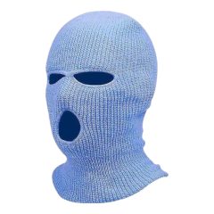 Balaclava - knitted mask with 3 openings (blue)