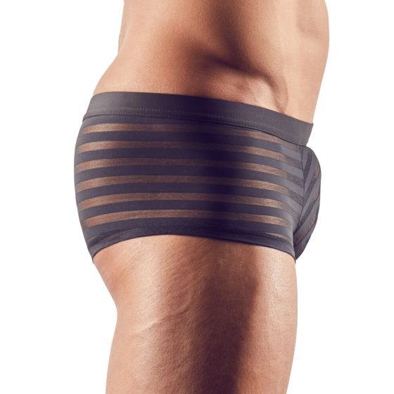 Striped boxer shorts (black) - L