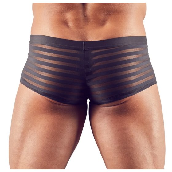 Striped boxer shorts (black) - XXL