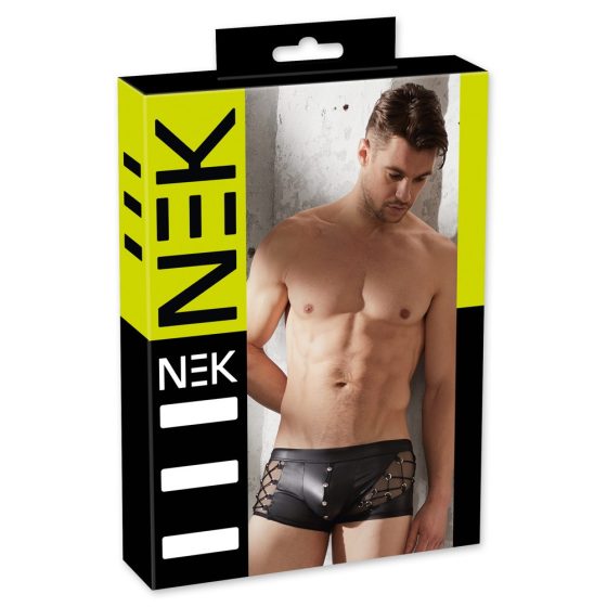 NEK - lace-up boxer briefs with laces (black) - M