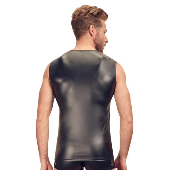 Svenjoyment - men's top with transparent zipper insert (black)