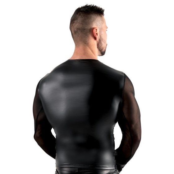 Svenjoyment - Men's long sleeve top with chest strap (black)