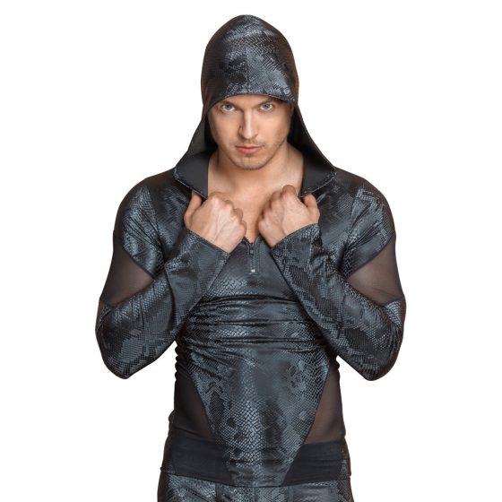 NEK - men's hoodie with snakeskin print (black)