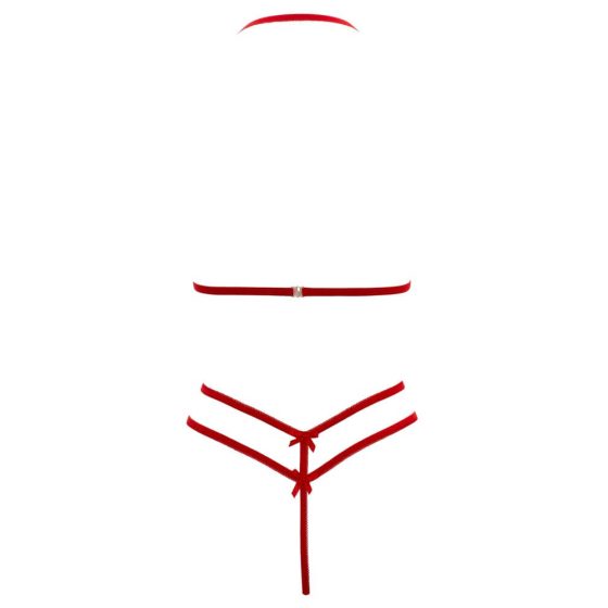 Cottelli - open lace bra set (red)