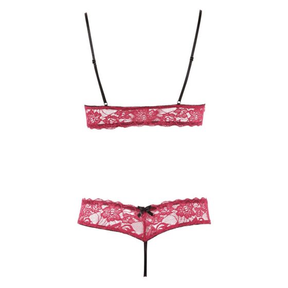 Cottelli - Double lace bra set (red)