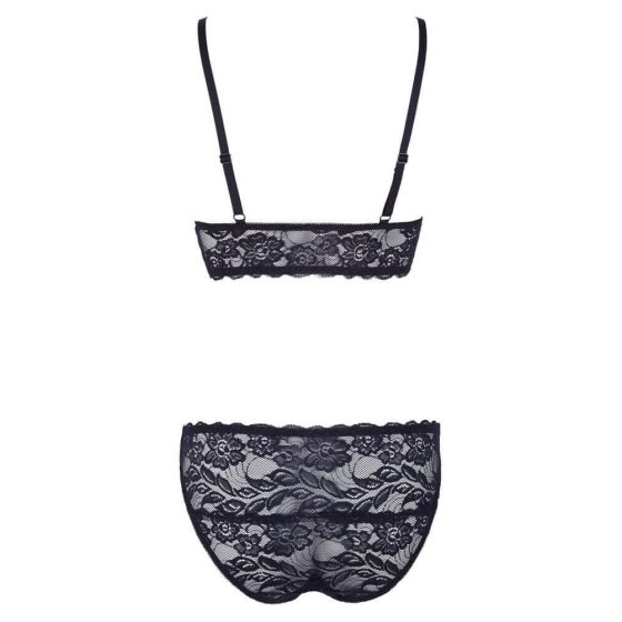/ Cottelli - floral lace bra set (black)