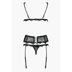 Obsessive Emperita - tiny embroidered lingerie set (black)