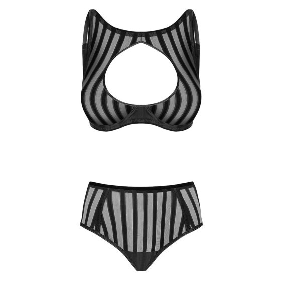 / Petite Noir Exclusive - translucent striped bra set (black)