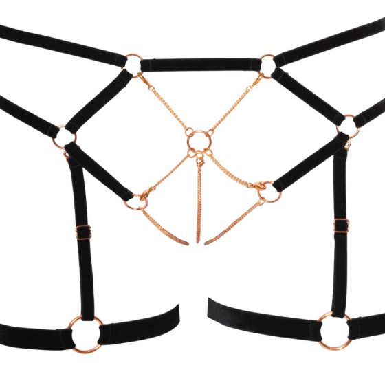 Cottelli - body harness with chain (black) - M