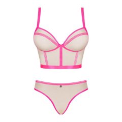Obsessive Nudelia - bra set (natural pink) - S/M