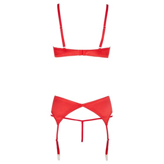 Cottelli - heart open breast set (red) - 80C/M