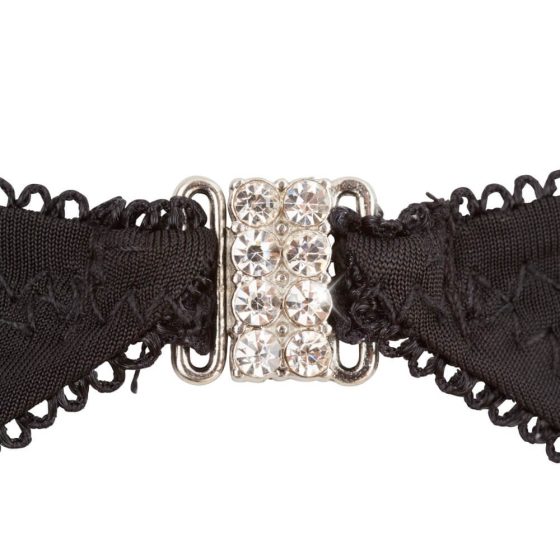 Abierta Fina - sparkling stone - lingerie set (black) - 80C/M