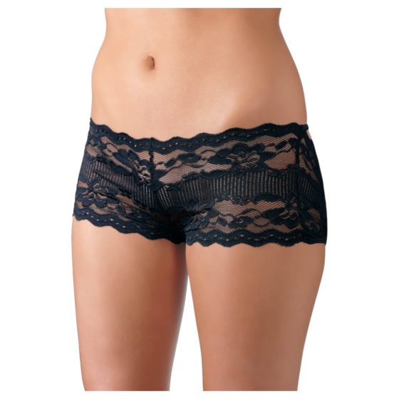 Cottelli - Chic lace French panties (black) - L