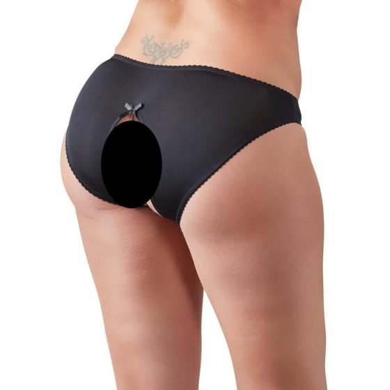 Cottelli Plus Size - Lace open bottom (black)