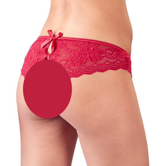 Cottelli - bow open women's French underwear (red)