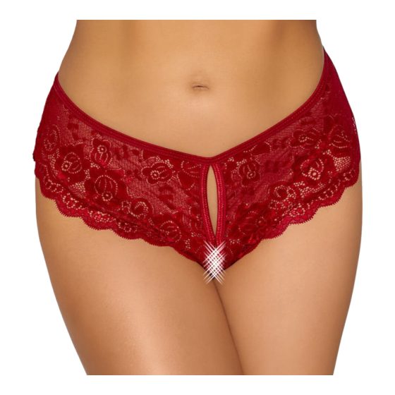 Cottelli - open lace panties (red) - XL
