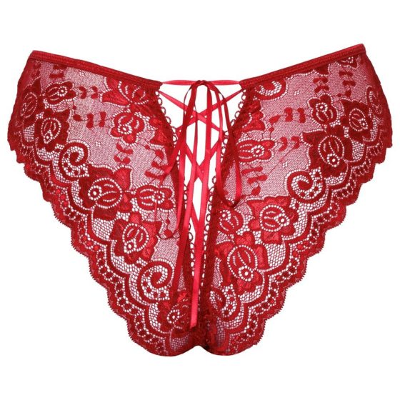 Cottelli - open lace panties (red) - XL