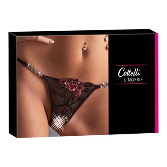 Cottelli - Open thong with roses