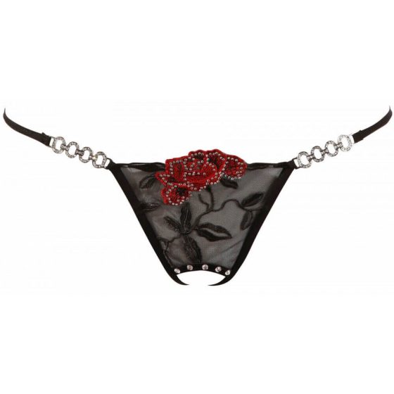 Cottelli - Open thong with roses - M/L