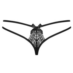 Obsessive Intensa - double-strap lace thong (black)