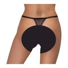 Cottelli - luxury embroidered lily thong (black and white)
