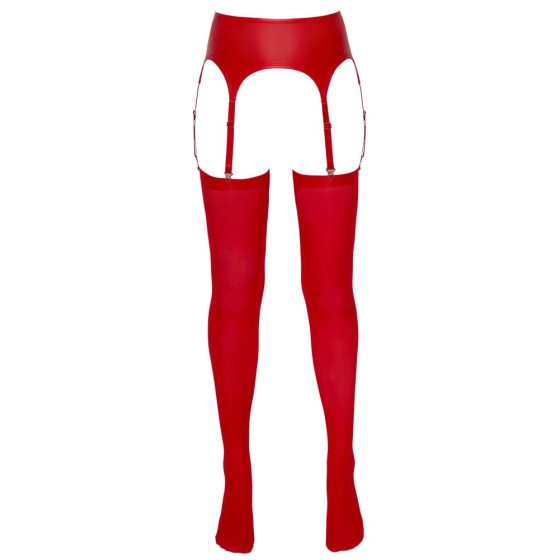 NO:XQSE - shiny garter set (red)