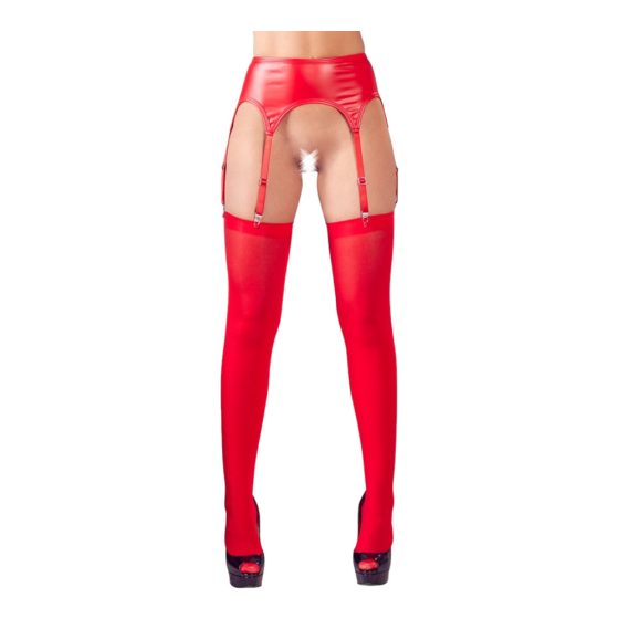 NO:XQSE - shiny garter set (red) - L/XL
