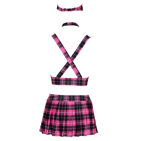 Cottelli - plaid schoolgirl costume set (pink) - L