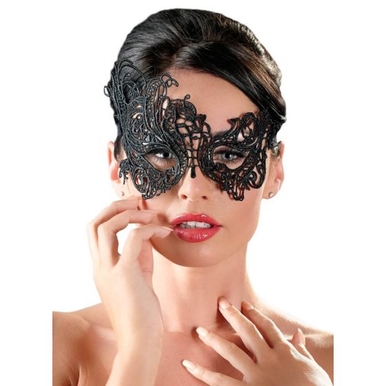 Cottelli - Embroidered asymmetric mask (black)