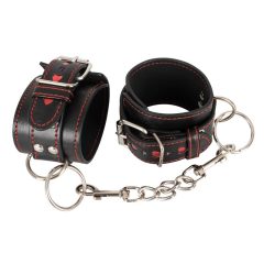 Bad Kitty - heart shackles (black-red)