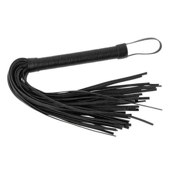 Bad Kitty - small whip with faux leather fibres (black)