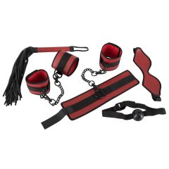 Bad Kitty - velcro tie set - red and black (5 pieces)