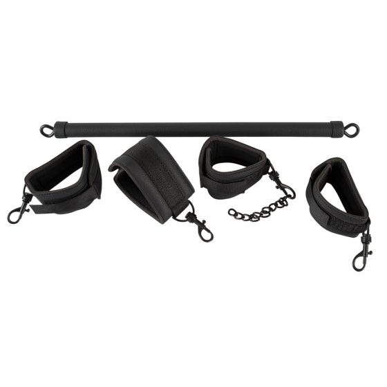 Fetish - Leatherette tie rod set (6 pieces) - black