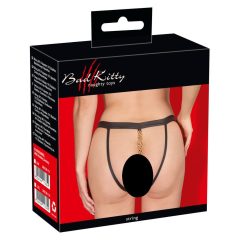   Bad Kitty - Women's underwear with chain and ring (black)